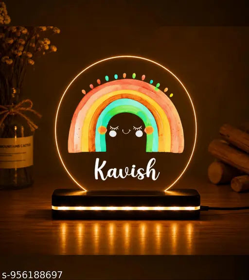 Cartwala Rainbow Personalised Name Night Lamp