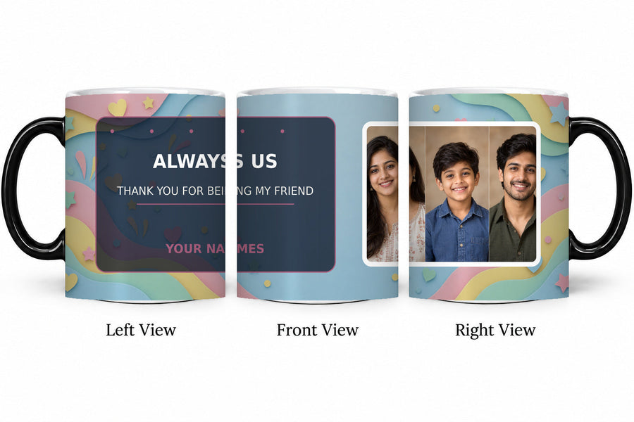 FR-010 Magic Hot Water Reveal Mug Friends Mug – exact photo shape friends-quotes-v1