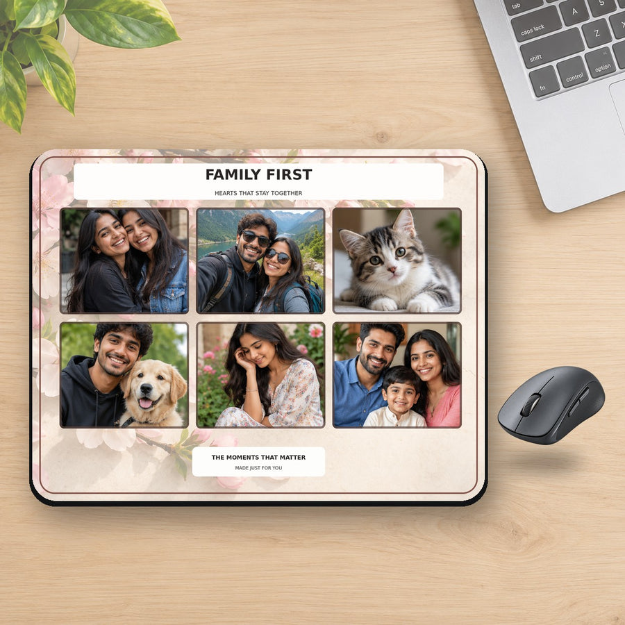C-024 Family First mouse pad 1:1 realistic product image
