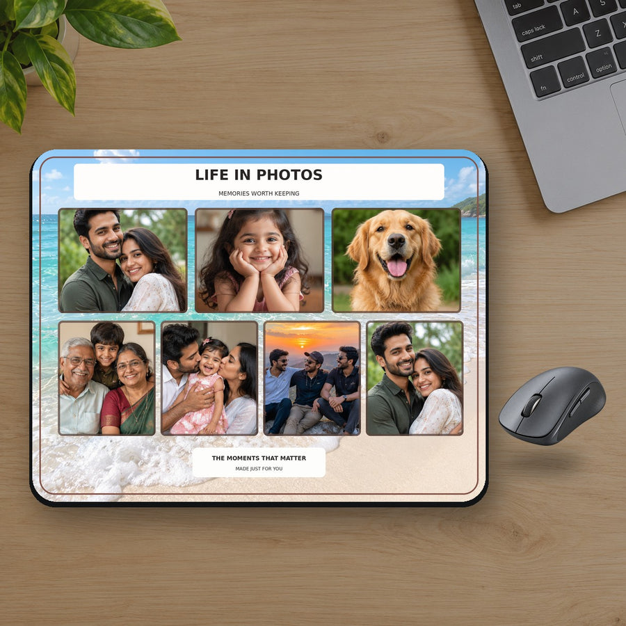 C-027 realistic product image of Photo Diary custom mouse pad