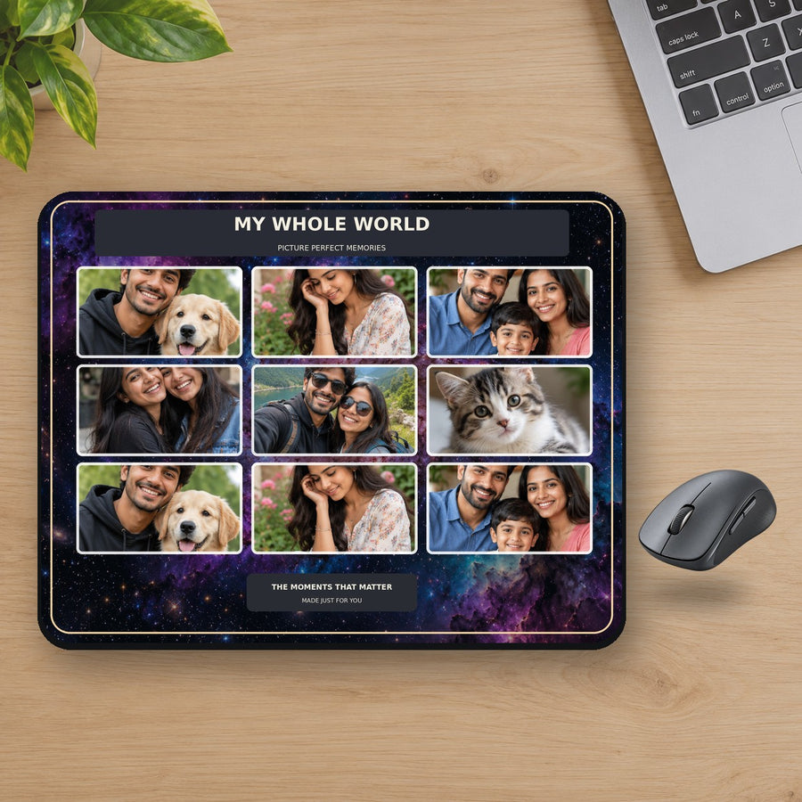 C-030 realistic product image of My Whole World custom mouse pad