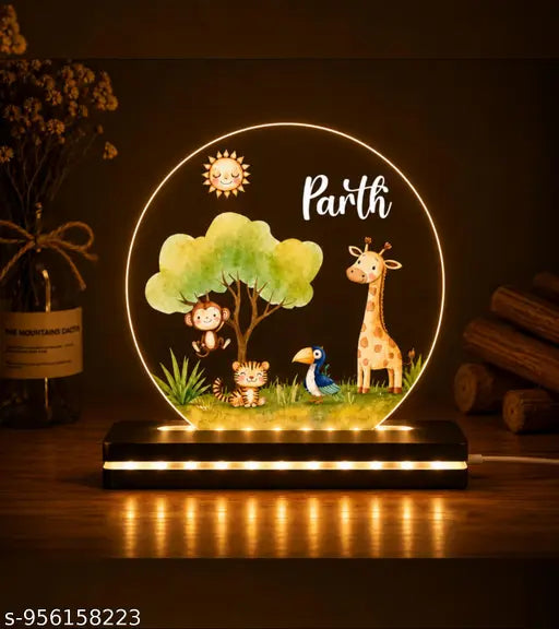 Cartwala Jungle Tree Personalised Name Night Lamp