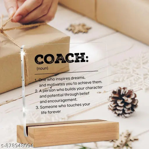 Cartwala Coach Appreciation Acrylic Desk Plaque
