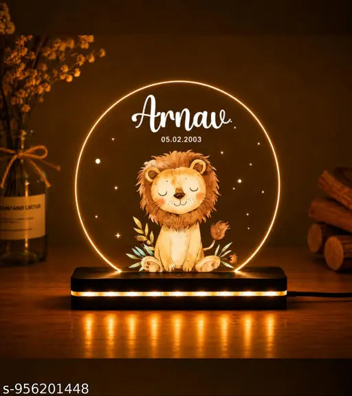 Cartwala Lion Personalised Name Night Lamp