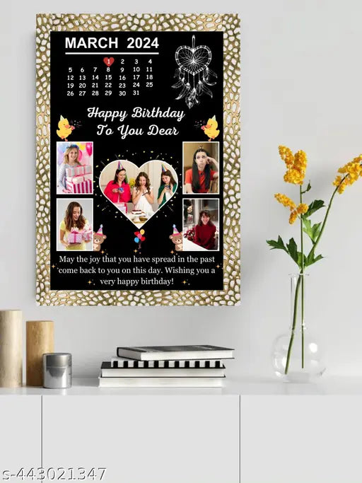 Happy Birthday Customized Photo Frame - sample personalised frame design