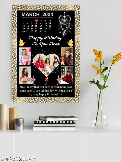 Happy Birthday Customized Photo Frame - sample personalised frame design