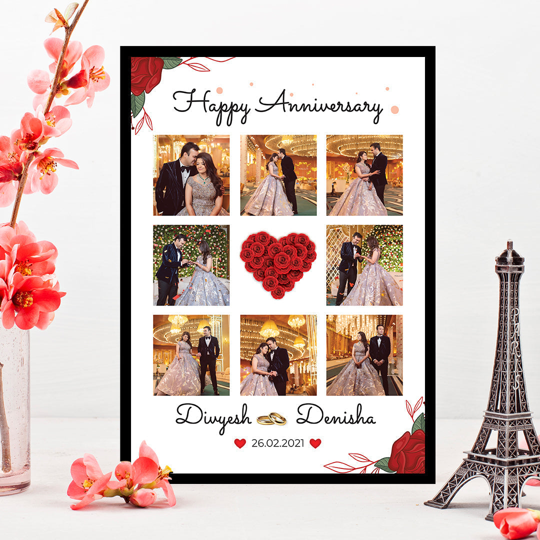 Personalized Anniversary Photo Frame - sample personalised frame design