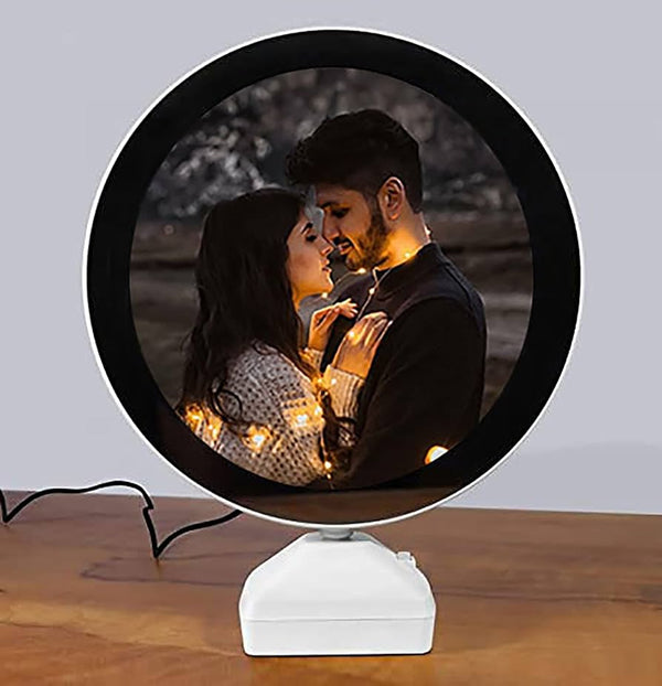Personalised Round LED Magic Mirror Photo Frame - Cartwala