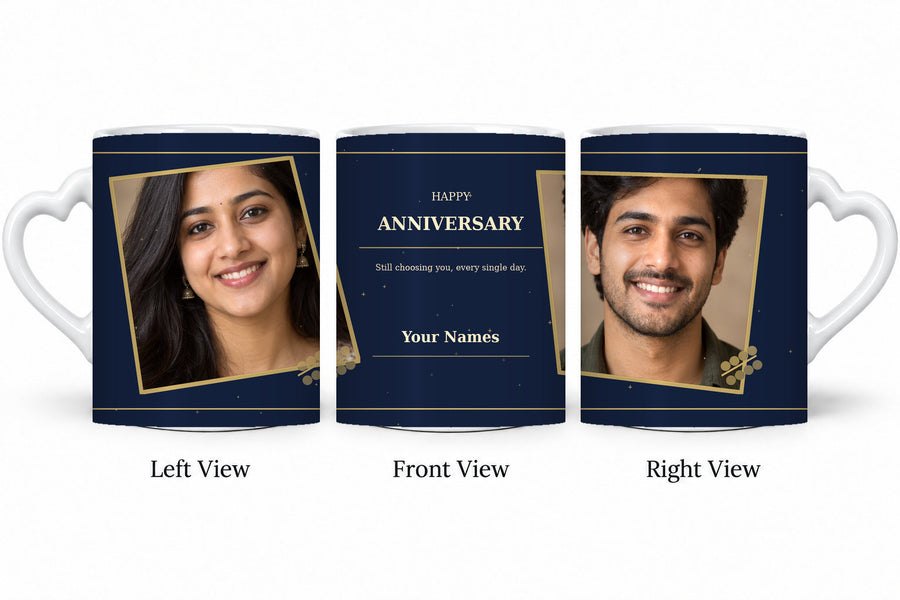 CW-AN-102 love anniversary mug in three views