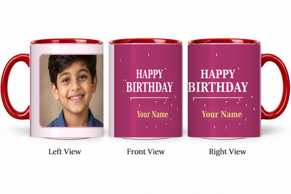 CW-BD-003 red realistic three-view mug mockup v3