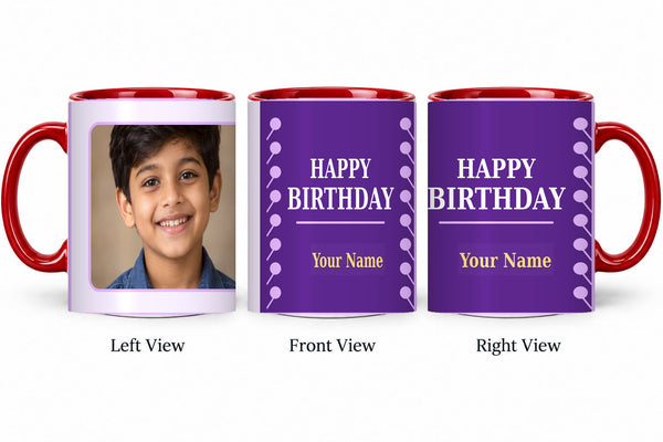 CW-BD-006 red realistic three-view mug mockup v3