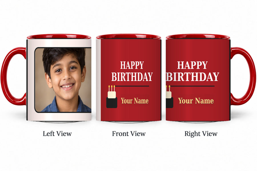 CW-BD-008 red realistic three-view mug mockup v3