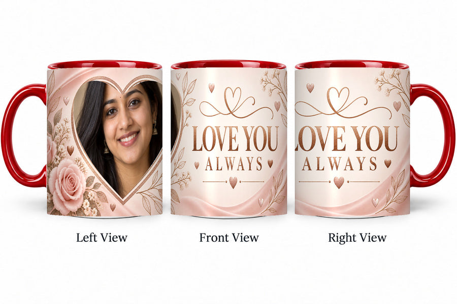 CW-LV-001 red realistic three-view mug mockup v2