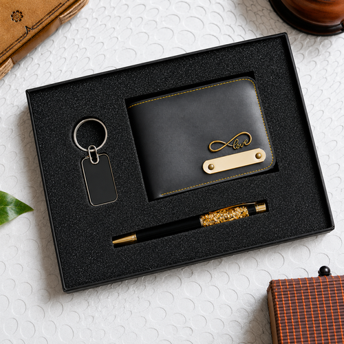 Customized Men's Wallet, keychain