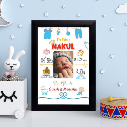 Personalized Baby Birth Frame - Design 3