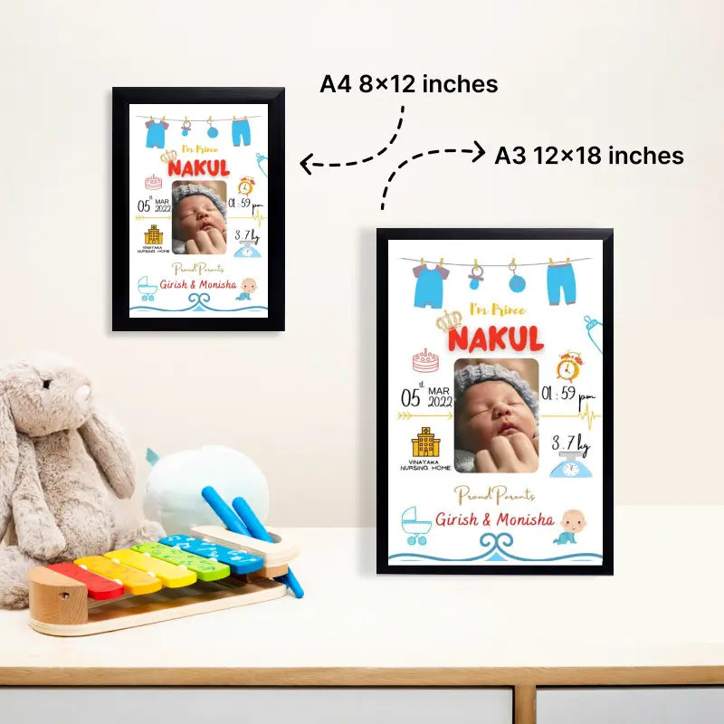 Personalized Baby Birth Frame