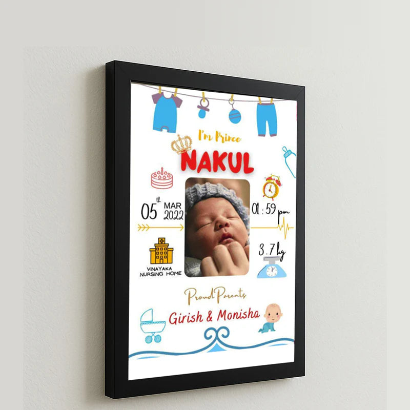 Personalized Baby Birth Frame