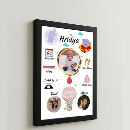 Personalized Baby Birth Frame