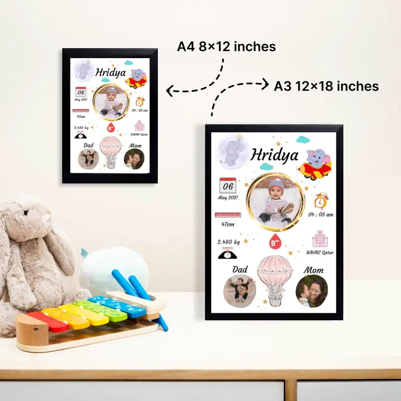 Personalized Baby Birth Frame