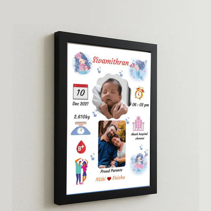 Personalized Baby Birth Frame