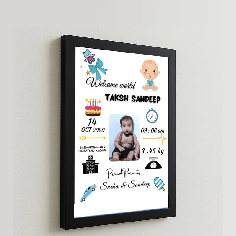Personalized Baby Birth Frame