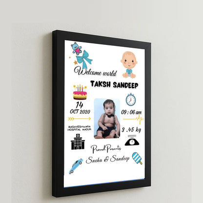 Personalized Baby Birth Frame