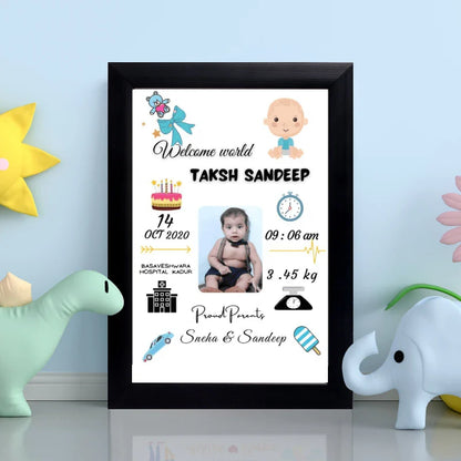 Personalized Baby Birth Frame