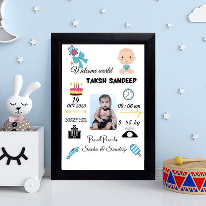 Personalized Baby Birth Frame - Design 5