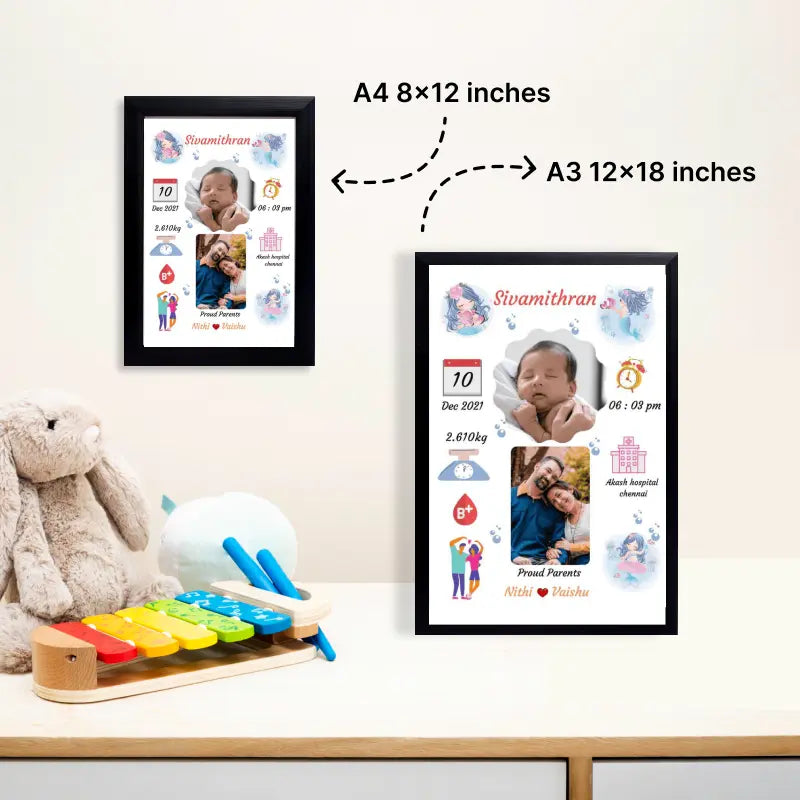 Personalized Baby Birth Frame