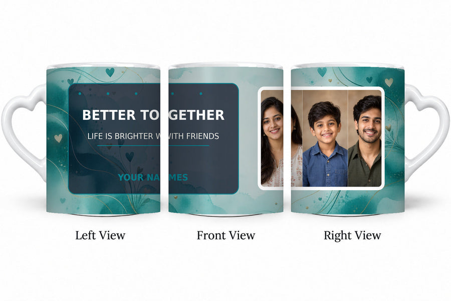 FR-002 White Love Handle Mug Friends Mug – exact photo shape friends-quotes-v1