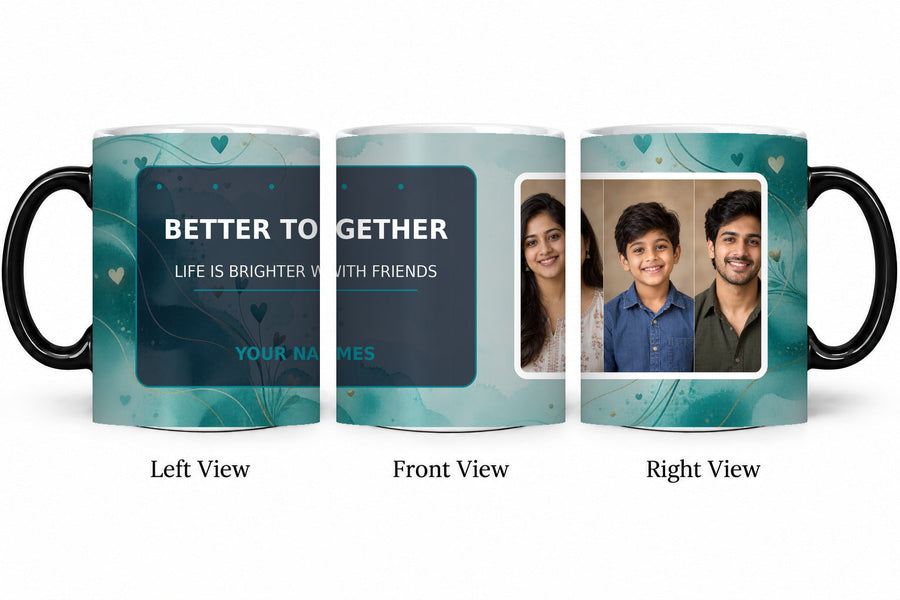 FR-002 Magic Hot Water Reveal Mug Friends Mug – exact photo shape friends-quotes-v1