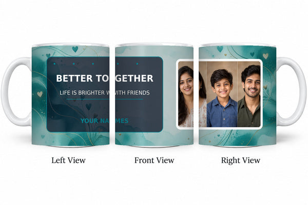 FR-002 Classic White Mug Friends Mug – exact photo shape friends-quotes-v1