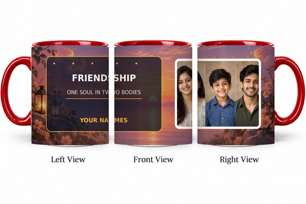 FR-008 Inner Colour Red Mug Friends Mug – exact photo shape friends-quotes-v1