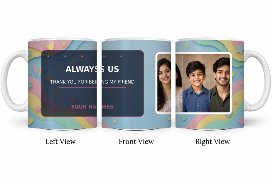 FR-010 Classic White Mug Friends Mug – exact photo shape friends-quotes-v1
