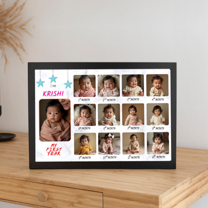 Personalized 12 Months Baby Photo Frame