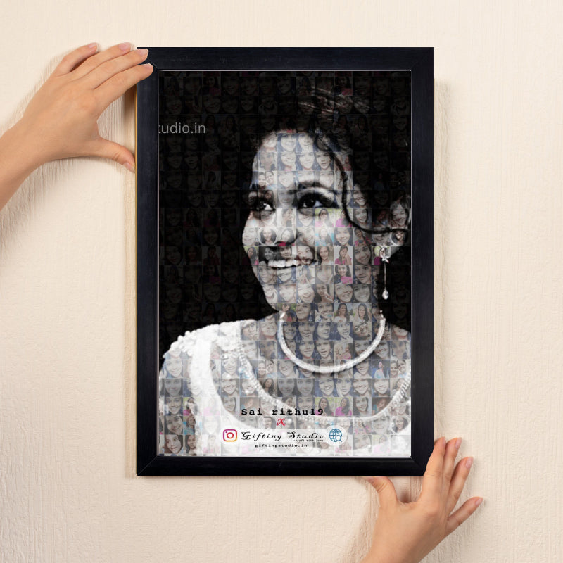 Personalised Photo Mosaic Frame - sample personalised frame design
