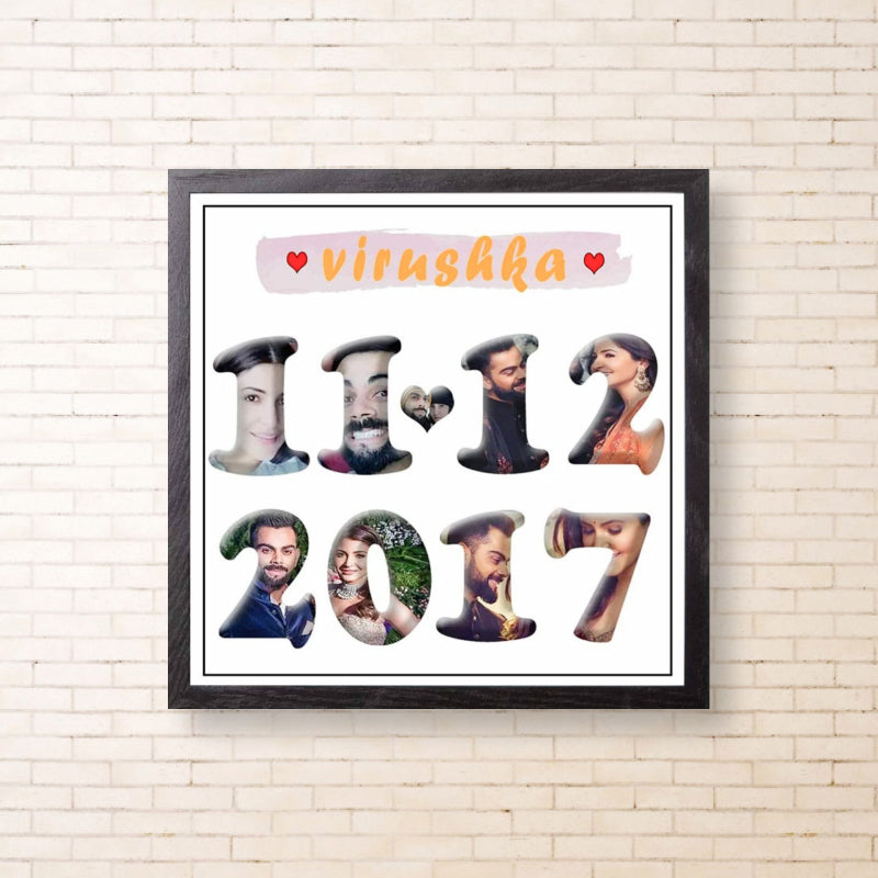 Personalised Date Photo Frame - Frame the Date - sample personalised frame design