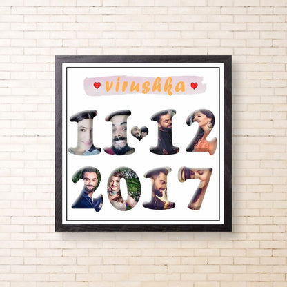 Personalised Date Photo Frame - Frame the Date - sample personalised frame design