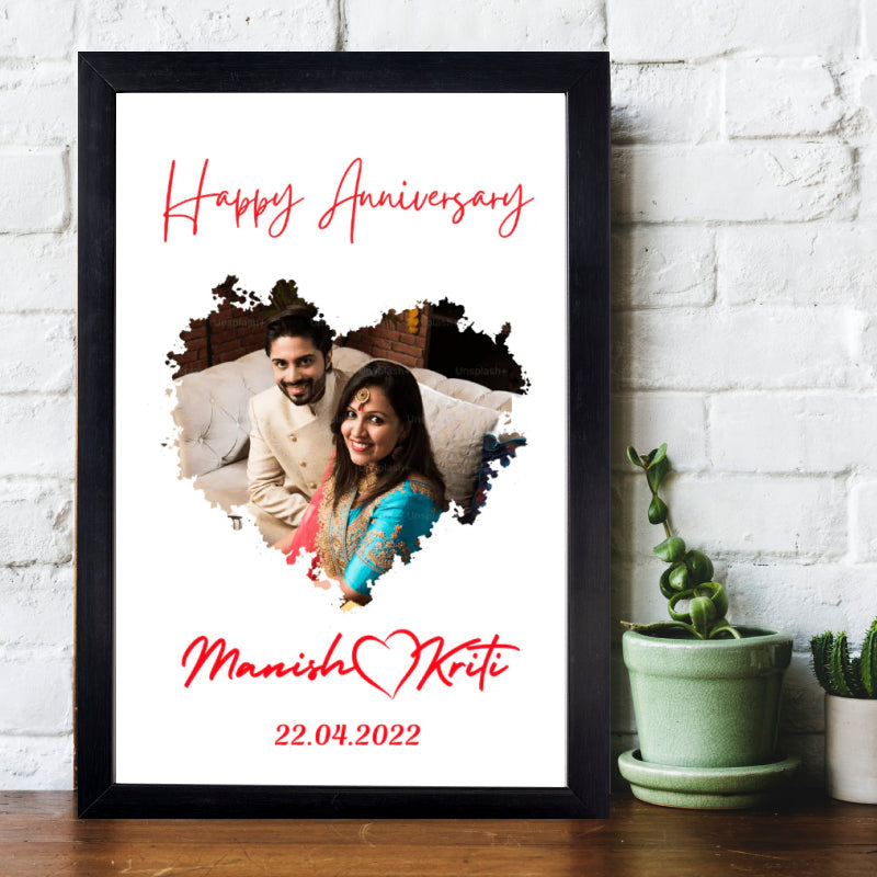 Happy Anniversary Photo frame - sample personalised frame design