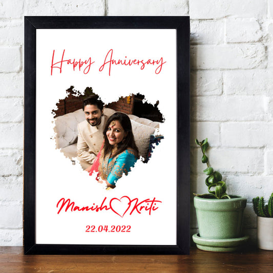 Happy Anniversary Photo frame - sample personalised frame design