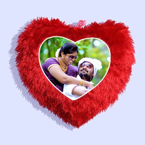 Red Heart Photo Pillow with photo
