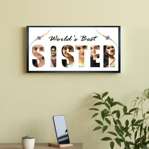 Best Sister Photo Frame - Gift For Sister - sample personalised frame design