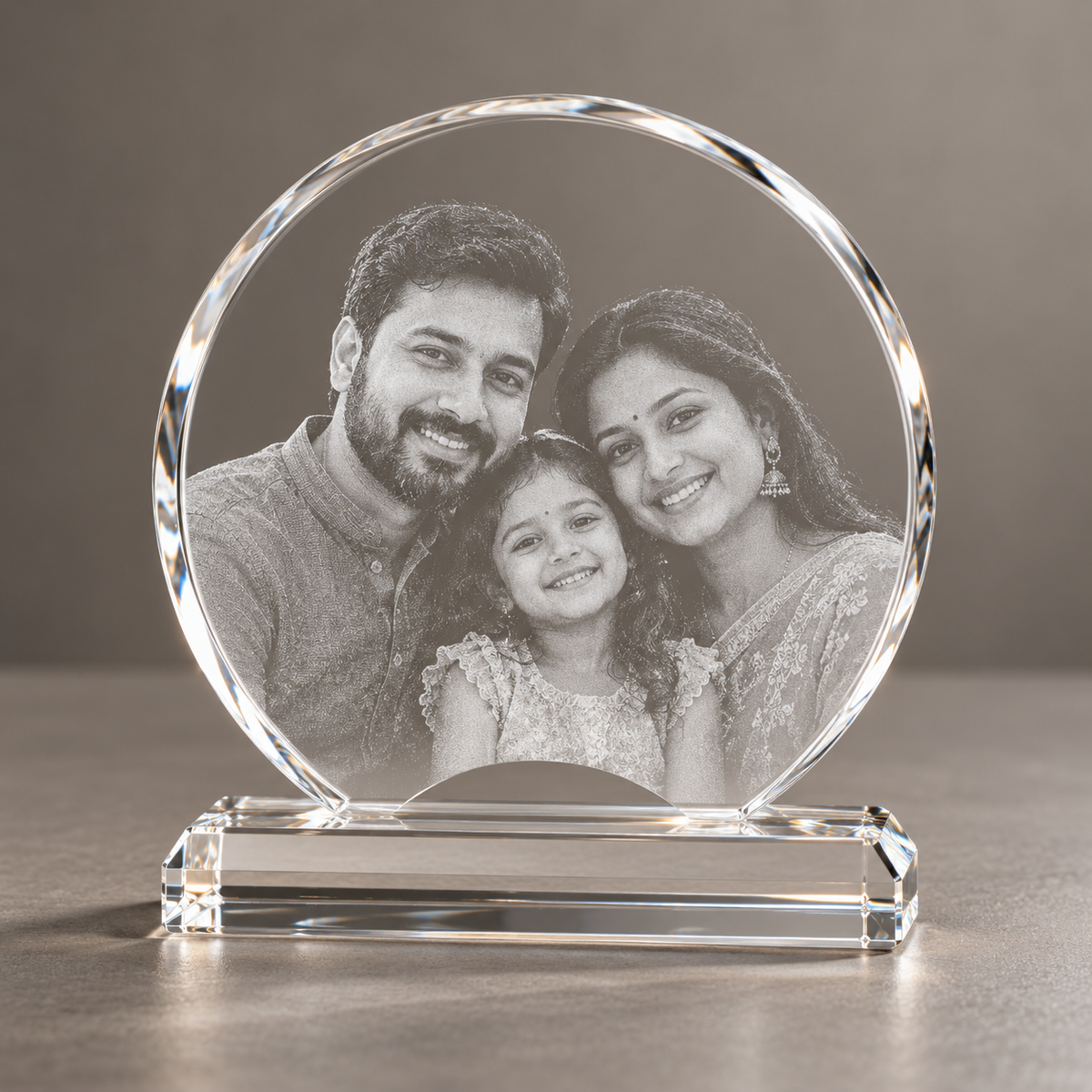 Half Moon Photo Crystal