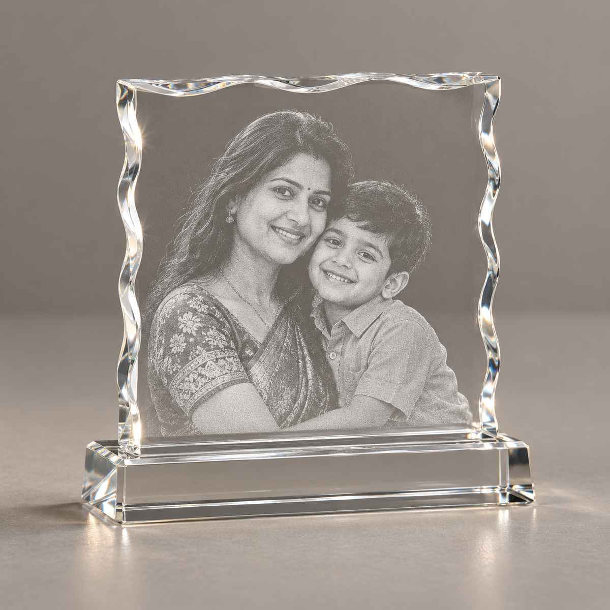 Horizontal Zig Zag Photo Crystal