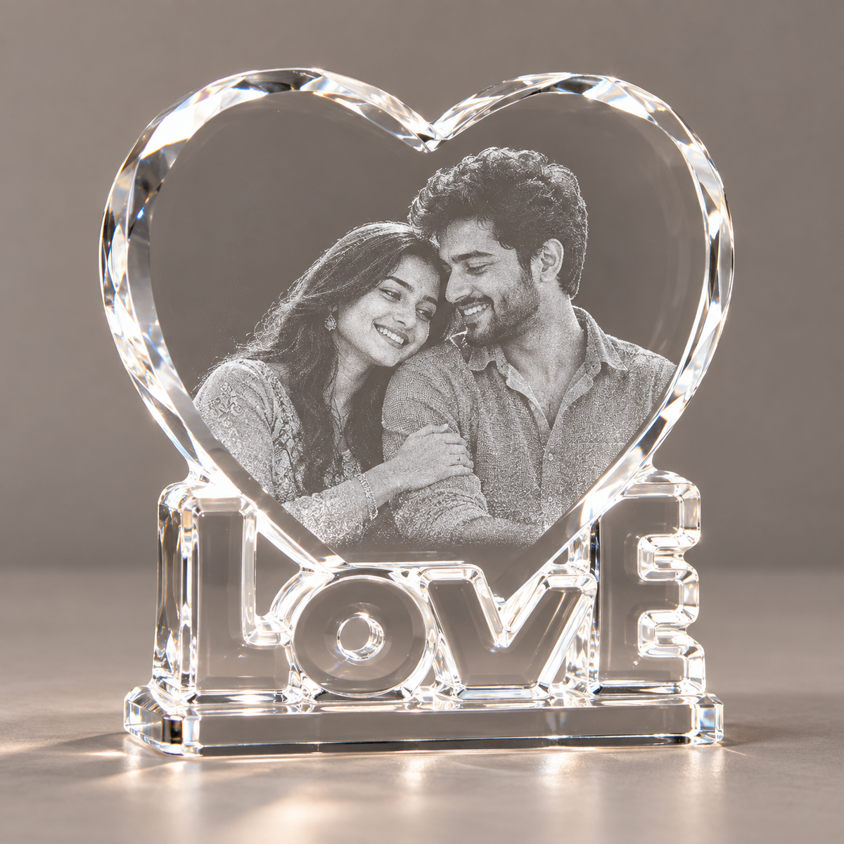 LOVE Heart Photo Crystal