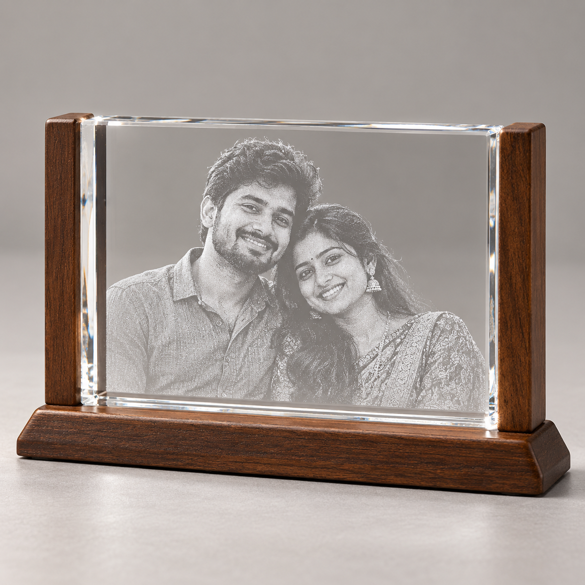 Wooden Crystal Photo Frame