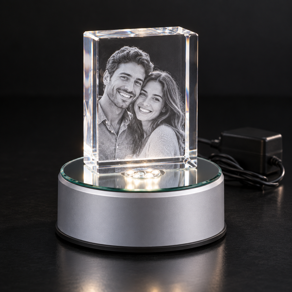 Medium Rotating Base — illustrative lighting-on preview