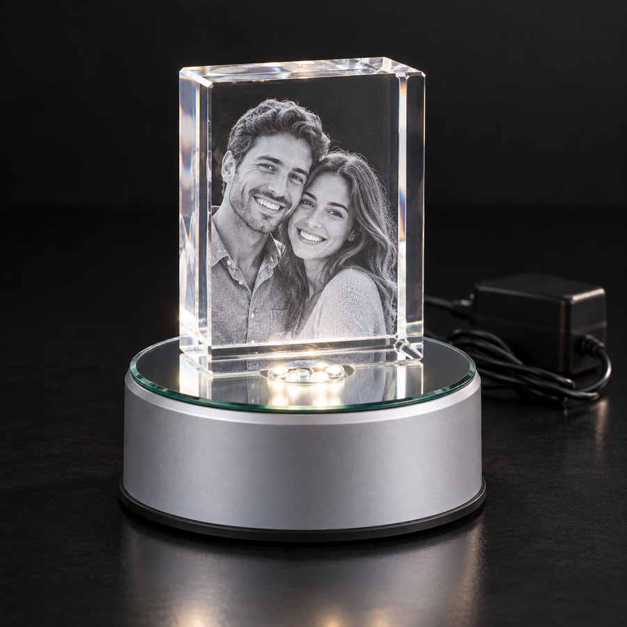 Medium Rotating Base — illustrative lighting-on preview