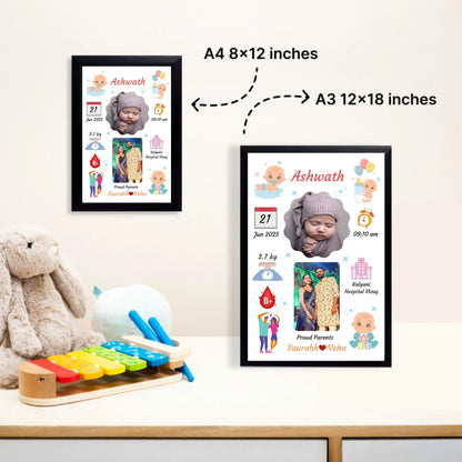 Personalized Baby Birth Frame
