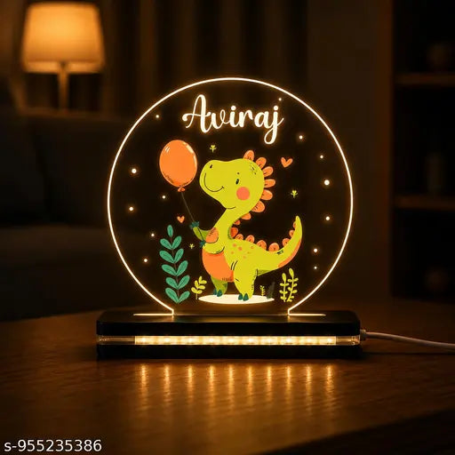 Cartwala Dinosaur Personalised Name Night Lamp